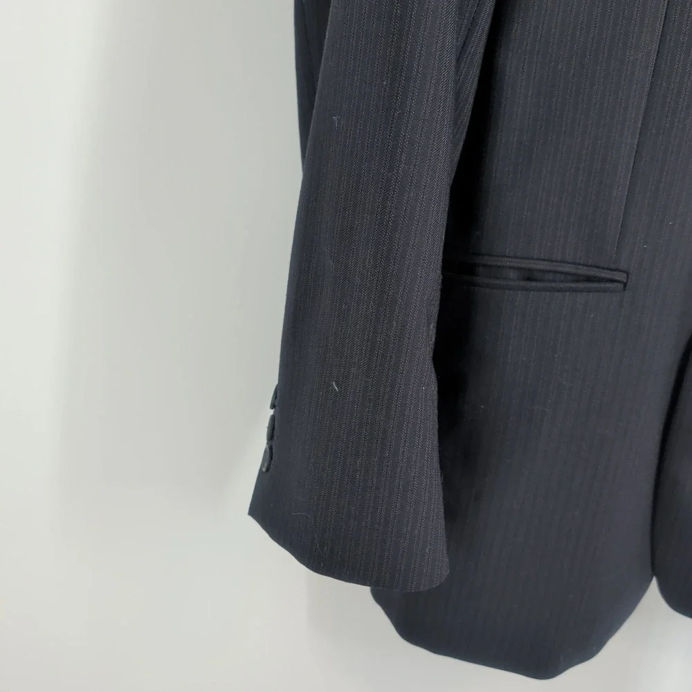 LH Limehaus Lapel Notched Collar Western Classic Blazer Jacket Black Size 42‎
